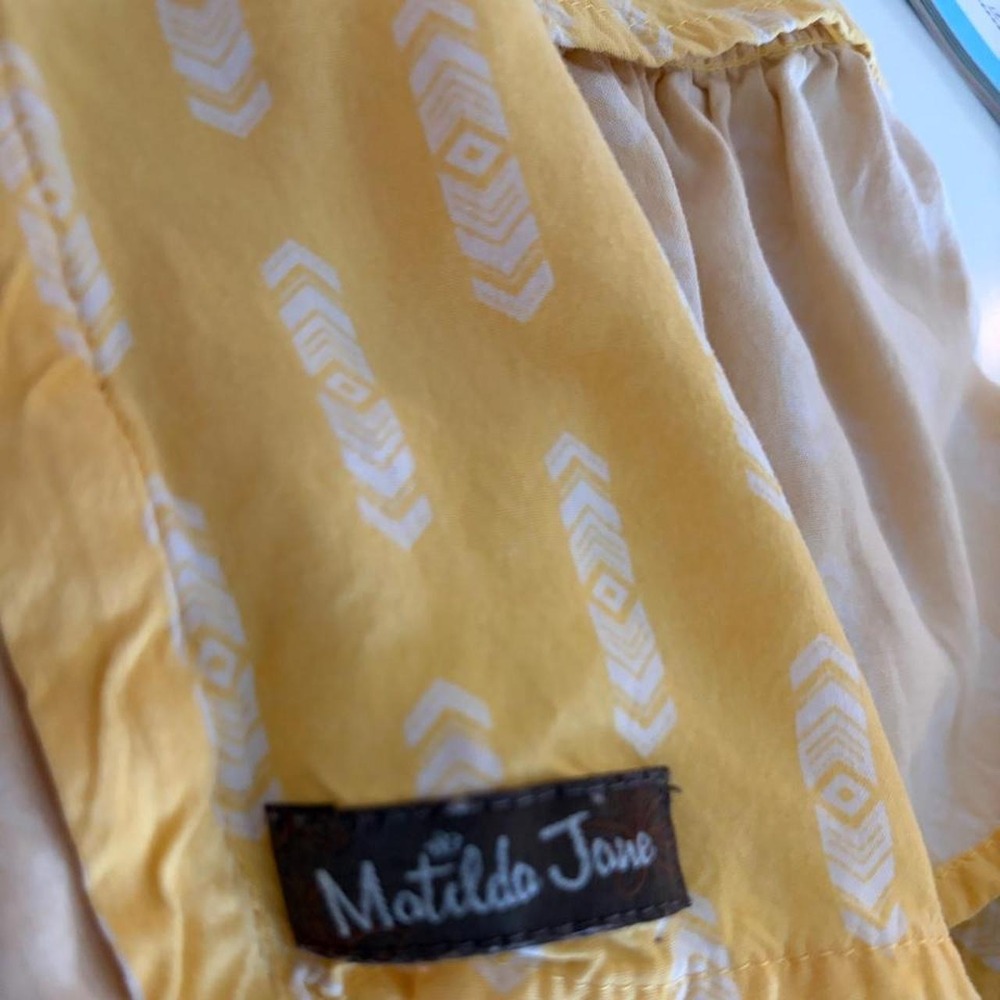 Matilda Jane Yellow Button Up Top Large - Picture 8 of 8